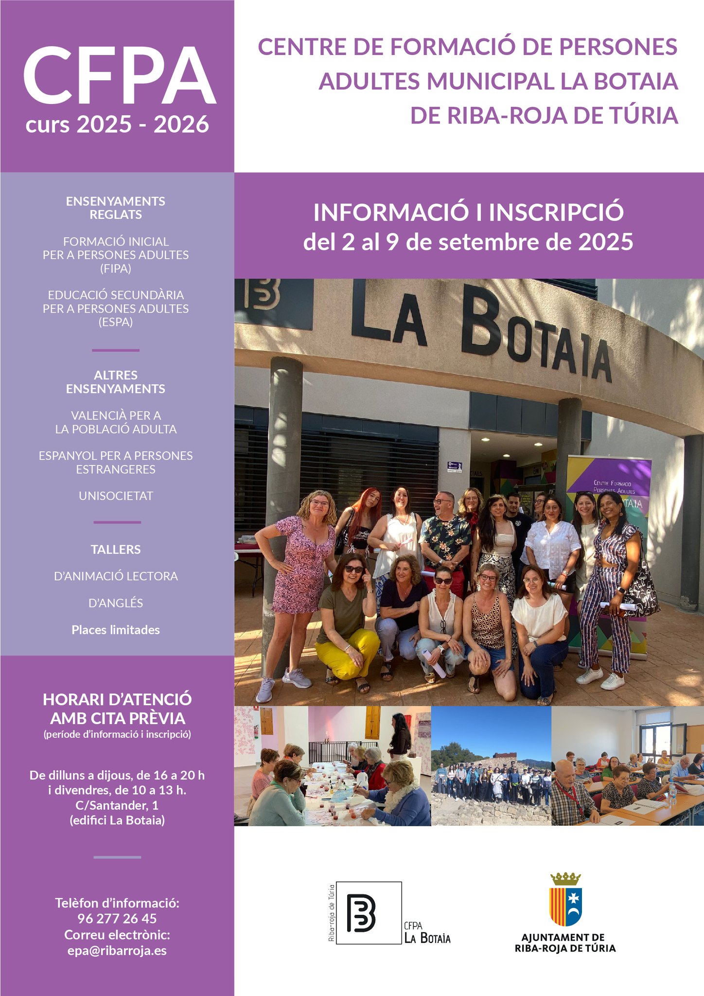 Informació i inscripció curs 2025/2026