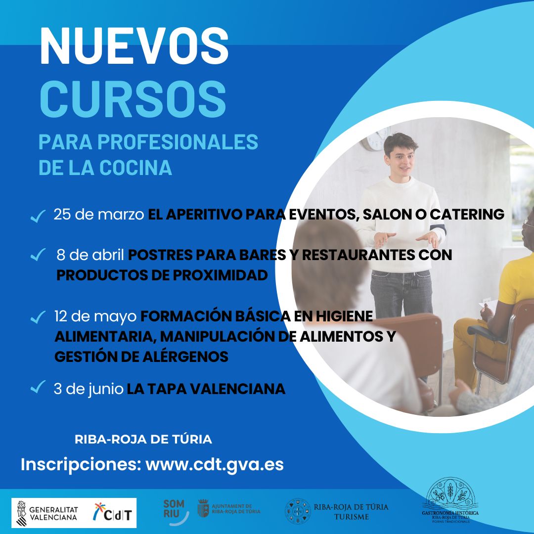 Nous cursos de cuina en Riba-roja de Túria