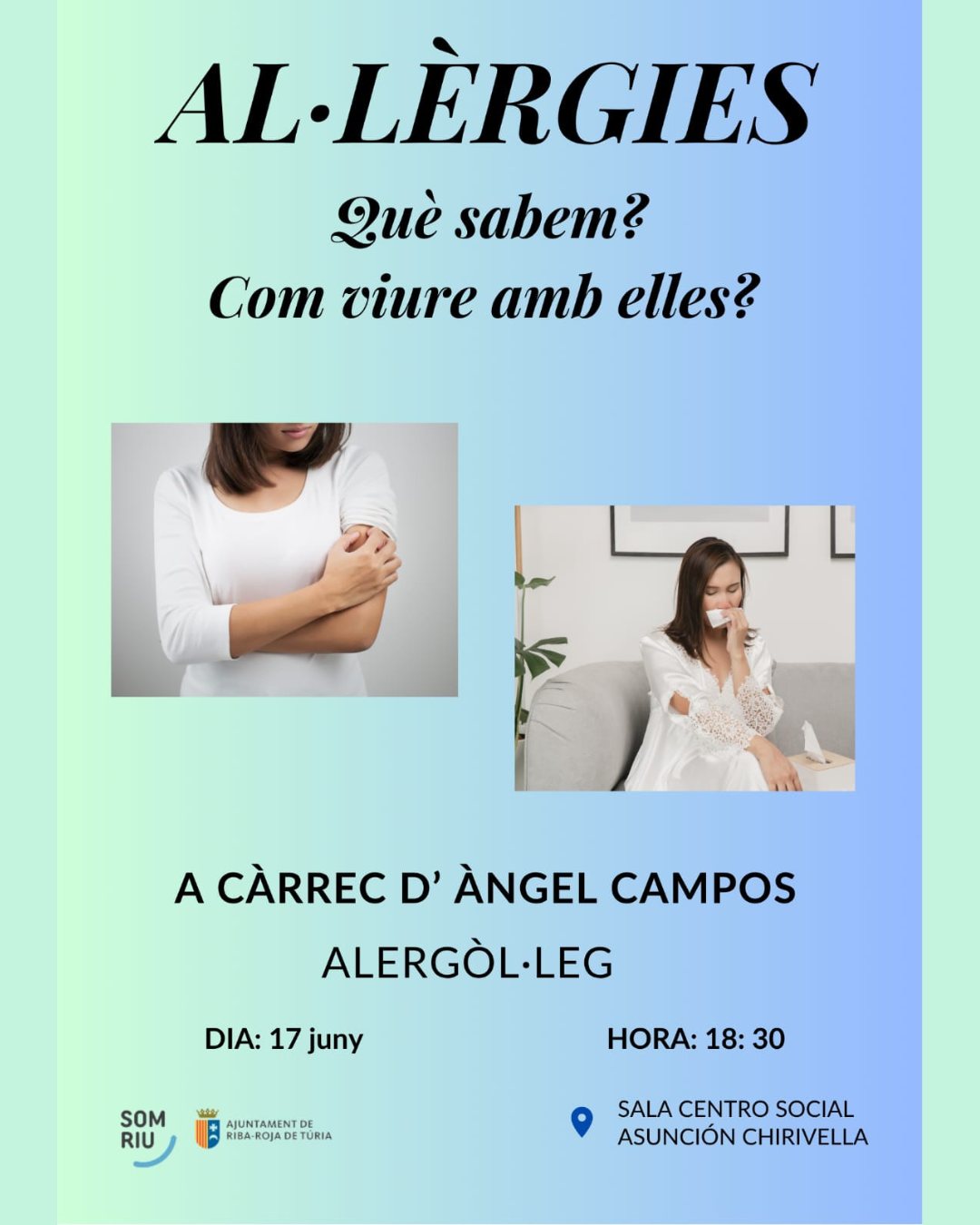 Xerrada sobre al·lèrgies. "Al·lèrgies: què sabem i com viure amb elles"