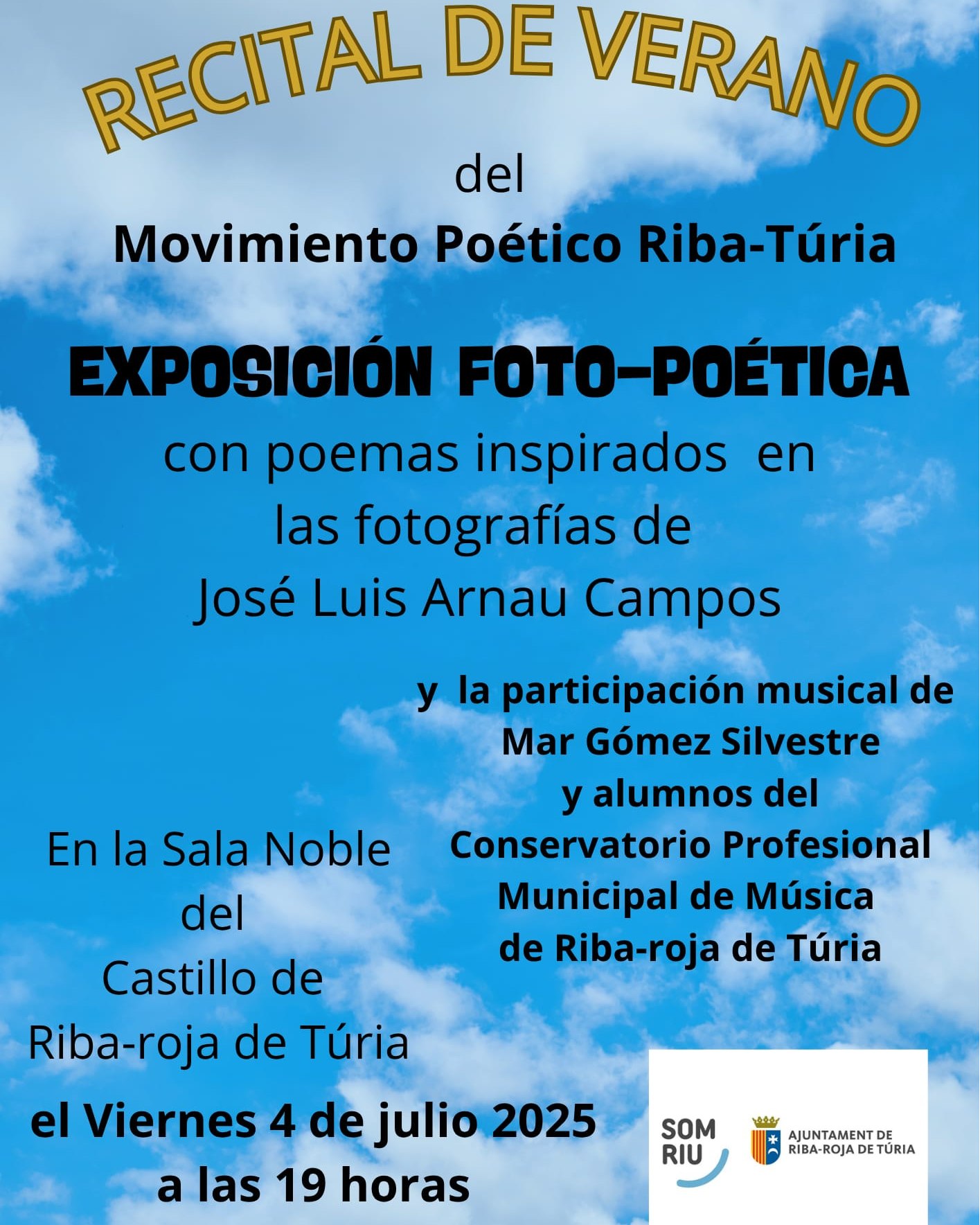 El Moviment Poètic Riba-Túria presenta el seu "Recital d'Estiu"