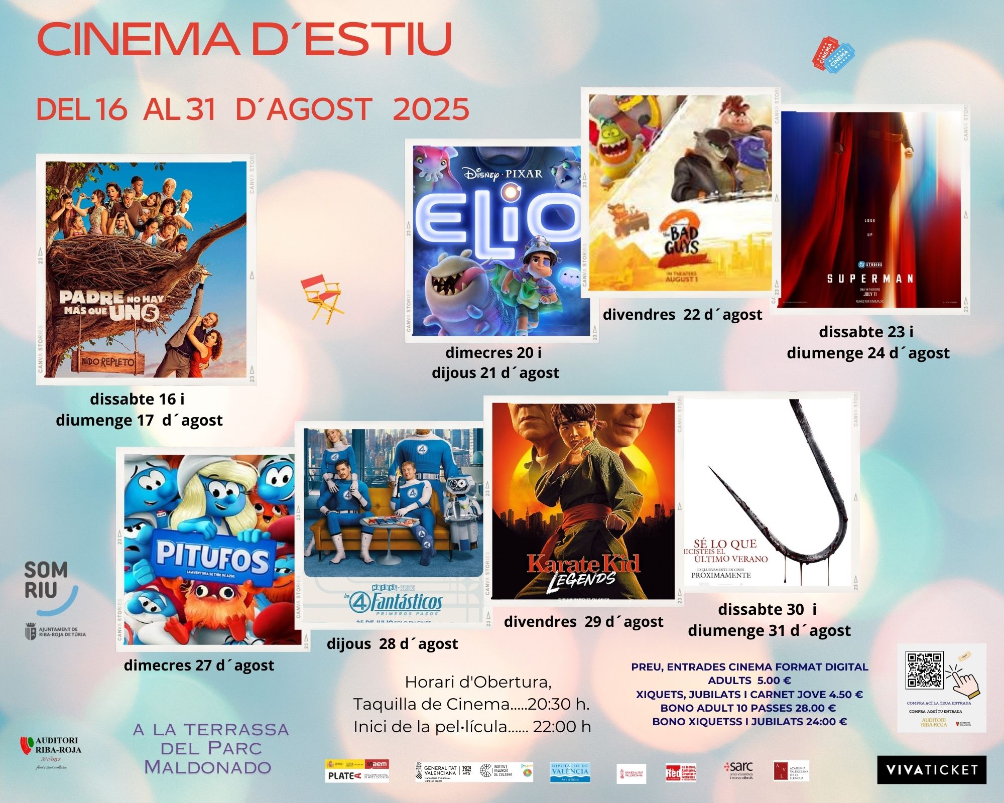 Programació del cinema d'estiu - agost