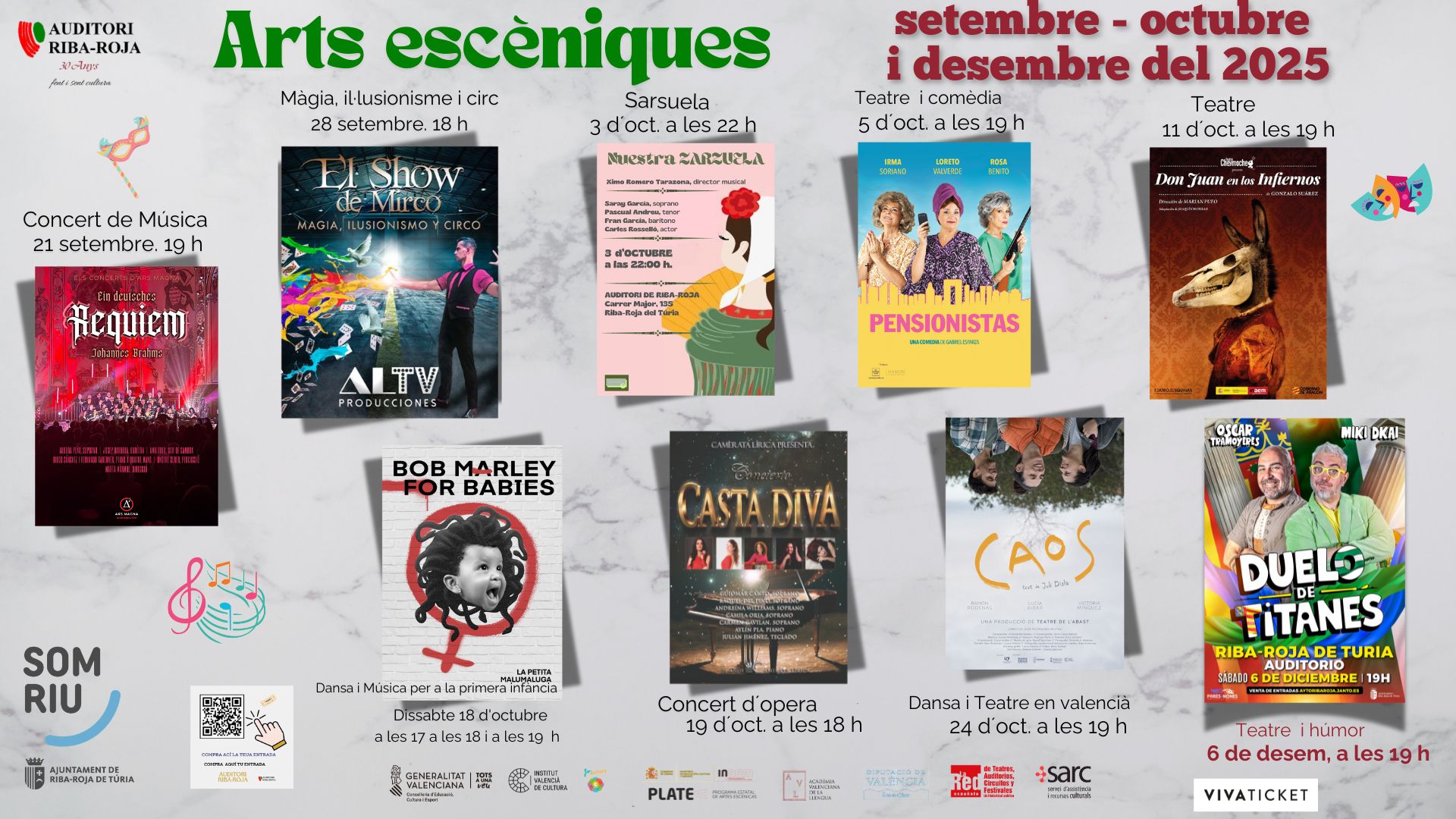 Programació d'arts escèniques previstes a partir de setembre