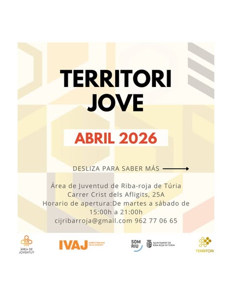 Programación de abril en Territori Jove