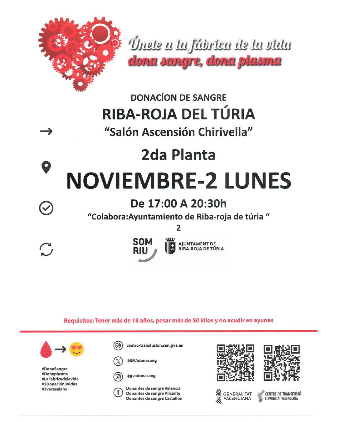 Dona sangre en Riba-roja de Túria