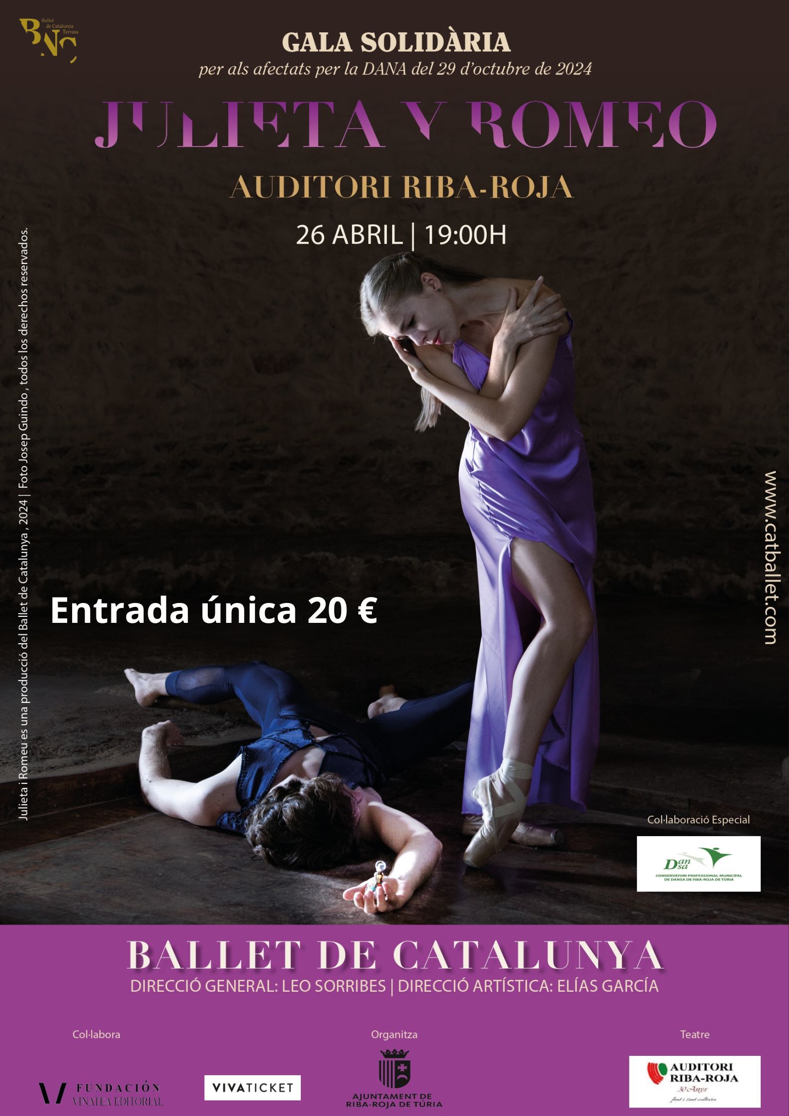 Gala Solidària per als afectats per la DANA, representació del ballet "Julieta y Romeo"